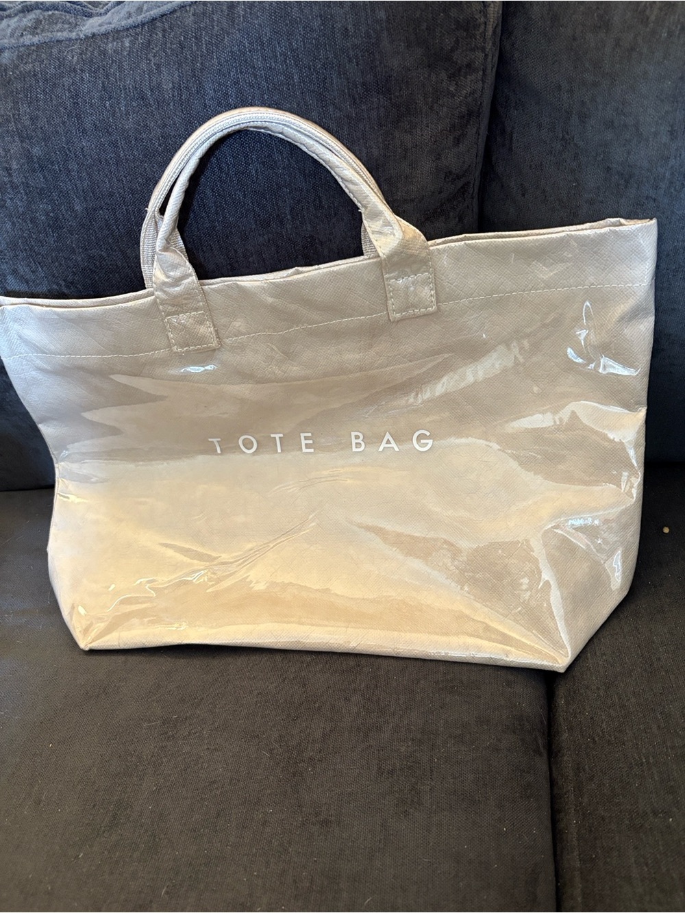 Tote Bag Ivory Glossy PVC Tote Bag